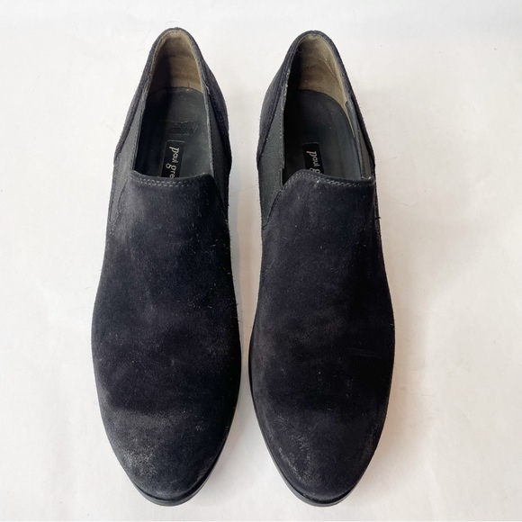 Paul Green Faith Black Suede Low Heel Western Bootie Size 8.5 - Picture 2 of 13